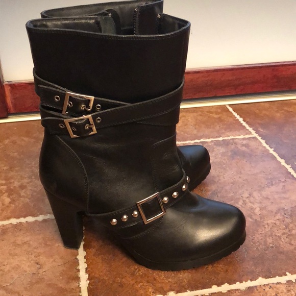 Leather Motorcycle Boots - Picture 1 of 4